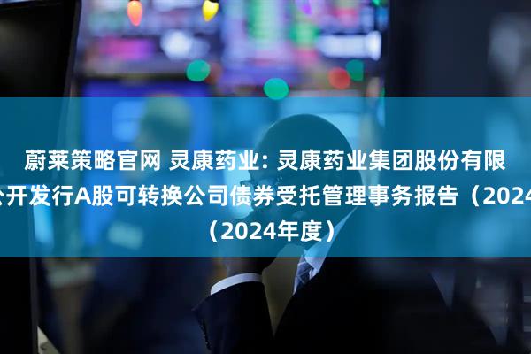 蔚莱策略官网 灵康药业: 灵康药业集团股份有限公司公开发行A股可转换公司债券受托管理事务报告（2024年度）